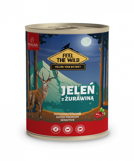 Pokusa Feel the Wild jelen & brusnice (Deer&Cranberries)
