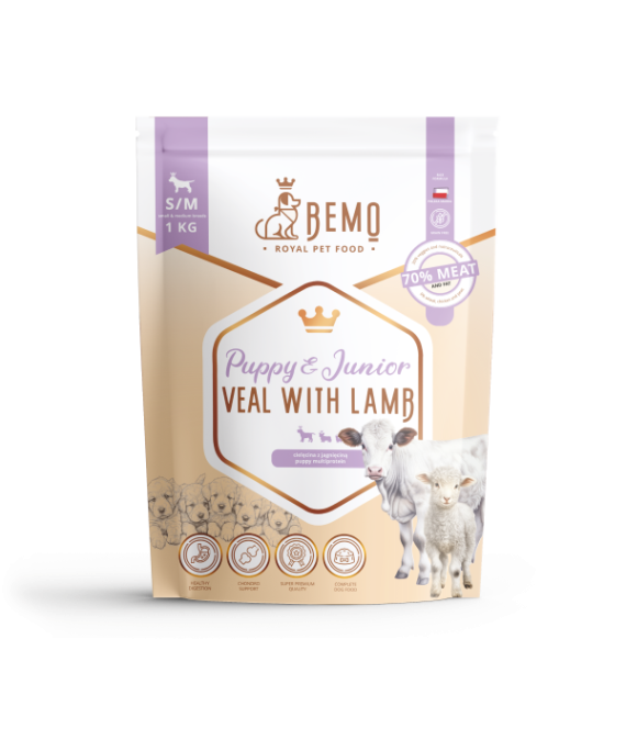 Bemo Puppy&Junior Teletina in jagnjetina (Veal with Lamb)