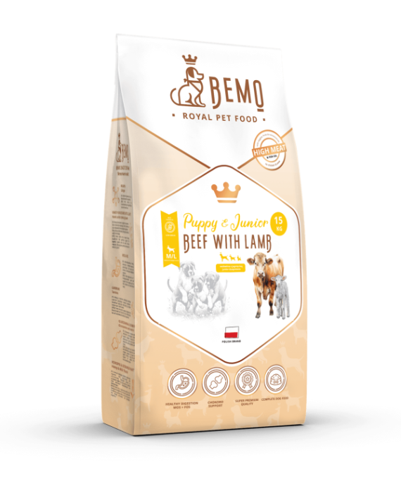 Bemo Puppy&Junior Govedina in jagnjetina (Beef with lamb)