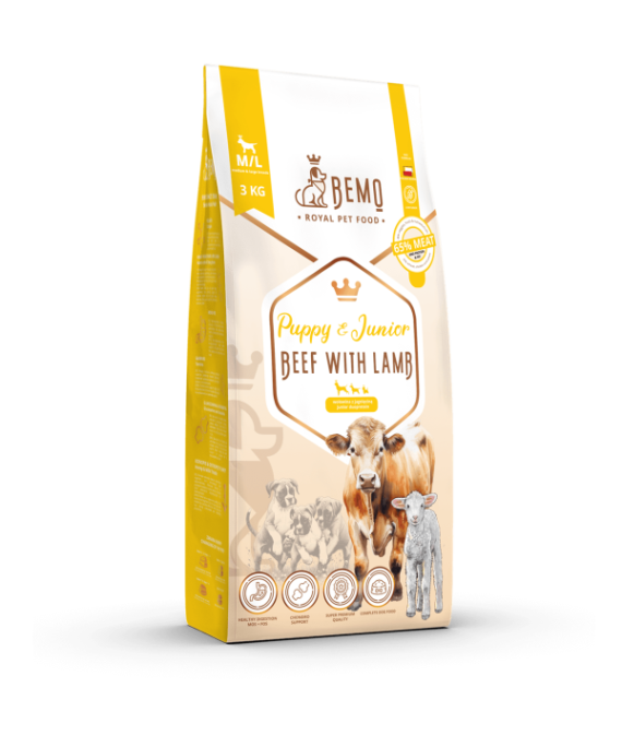 Bemo Puppy&Junior Govedina in jagnjetina (Beef with lamb)